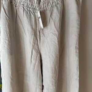 NWT Anthropologie women’s M cotton linen blend pants size medium